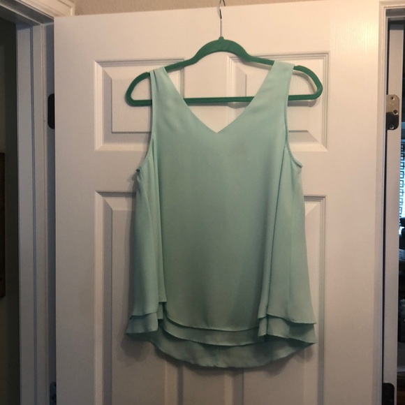 Aqua Tiered Blouse - Picture 3 of 6